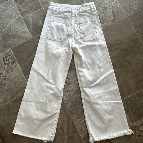 Zara relaxed,fit wide leg baggy, jeans, 8 girls, white, no stains, rips or tears - Picture 4 of 7